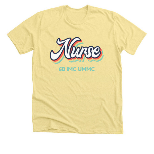 Retro Nurse, a Heather Yellow Gold Premium Unisex Tee