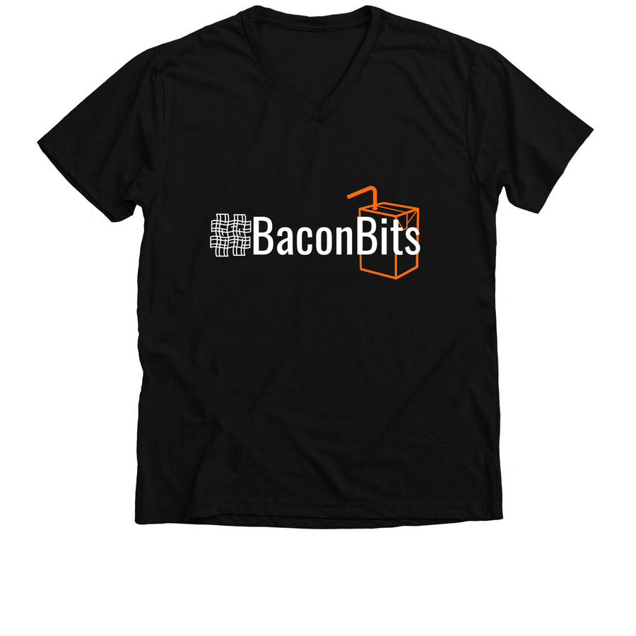 #BaconBits, a Solid Black Blend Premium V-Neck Tee