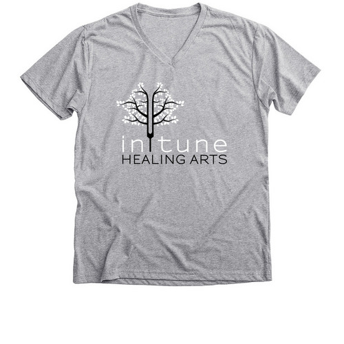 ITHA - B&W, a Athletic Heather Premium V-Neck Tee