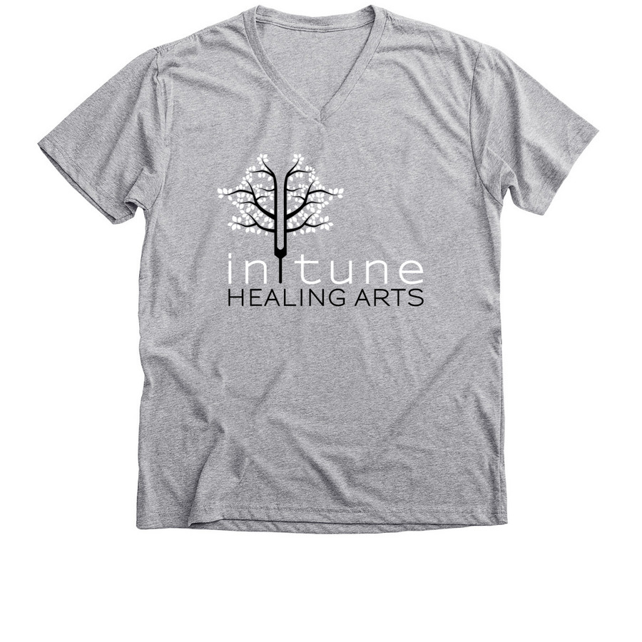 ITHA - B&W, a Athletic Heather Premium V-Neck Tee