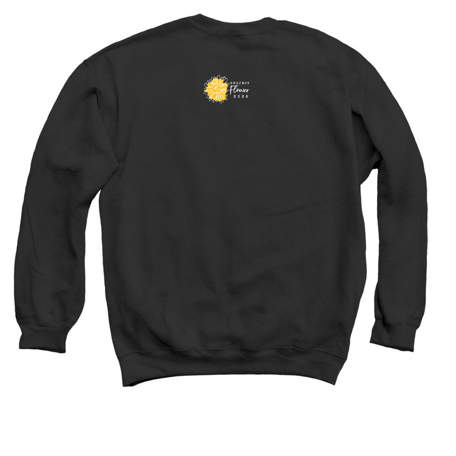 (White Logo) Crewnecks & Hoodies, a Black Crewneck Sweatshirt (back-view)