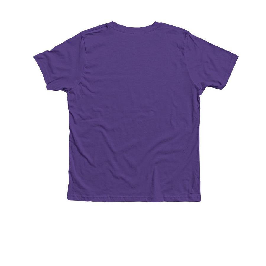 Sage-Femme Midwifery "helped me out", a Heather Team Purple Premium Youth Tee (back-view)
