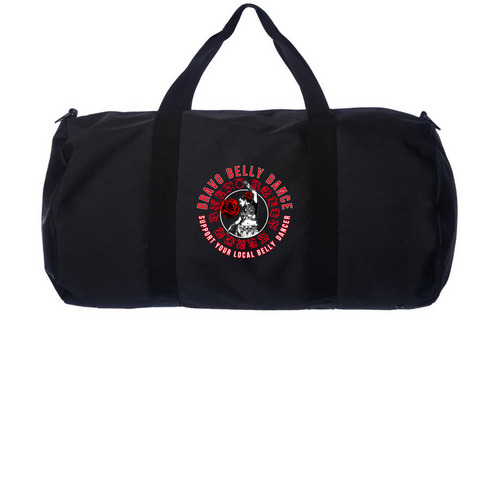 Bravo Belly Dance | Duffel with Red Logo, a Black Day Tripper Duffel Bag