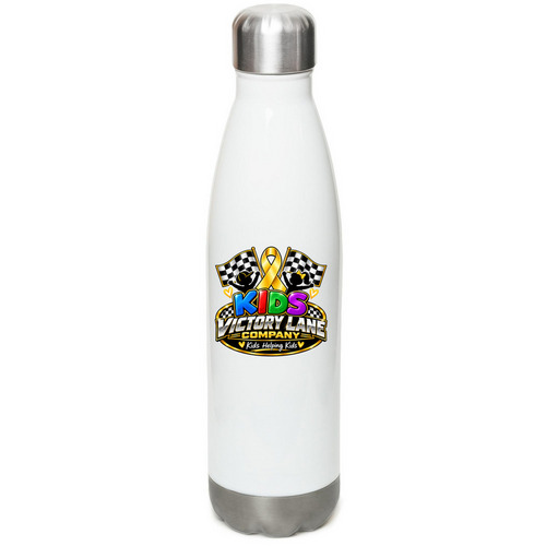 Help raise money for kids battling cancer&nbsp;, a White Stainless Steel Water Bottle