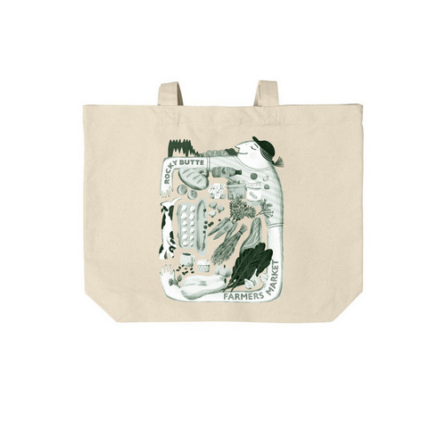 Market Tote, a Natural Cotton Canvas Tote Bag