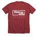 M?s All?, a Heather Canvas Red Premium Unisex Tee (back-view)
