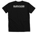 "Treatment Plan: Noncompliance" (WHITE), a Solid Black Blend Premium V-Neck Tee (back-view)