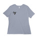 Dark Gray Logo Nest Shirts, a Vintage Denim Women?s Relaxed Cotton Tee