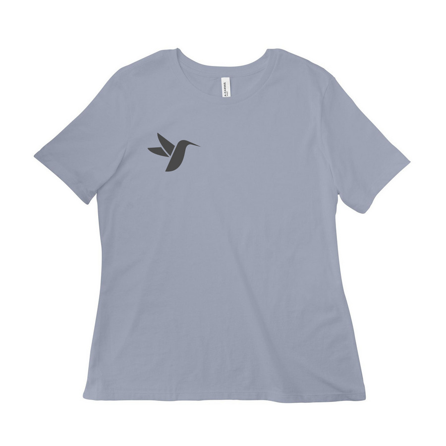 Dark Gray Logo Nest Shirts, a Vintage Denim Women?s Relaxed Cotton Tee