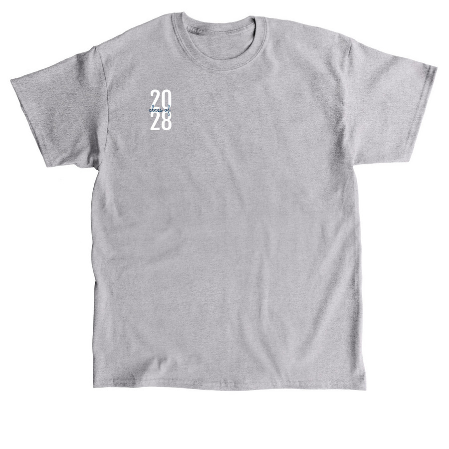 Class of 2028 Tee Shirt or Hoodie, a Sport Grey Classic Unisex Tee