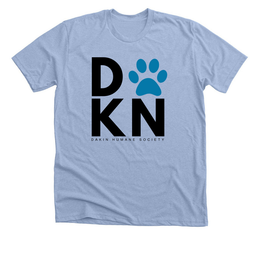 DKN, a Heather Baby Blue Premium Unisex Tee