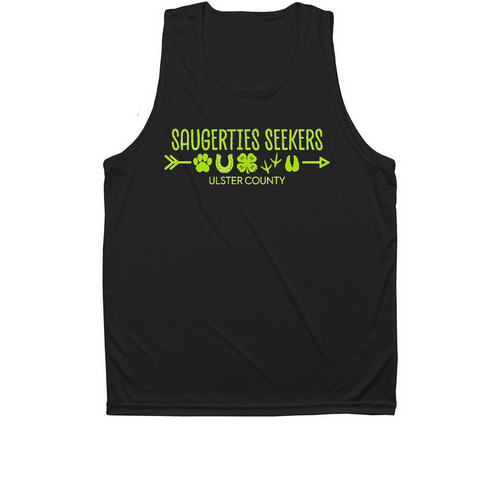 Sporty Seekers Swag, a Black Unisex Performance Tank