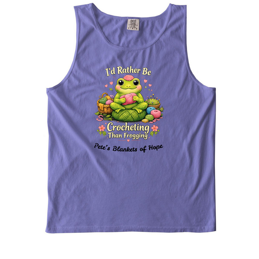 The Frogger., a Violet Comfort Colors Tank Top
