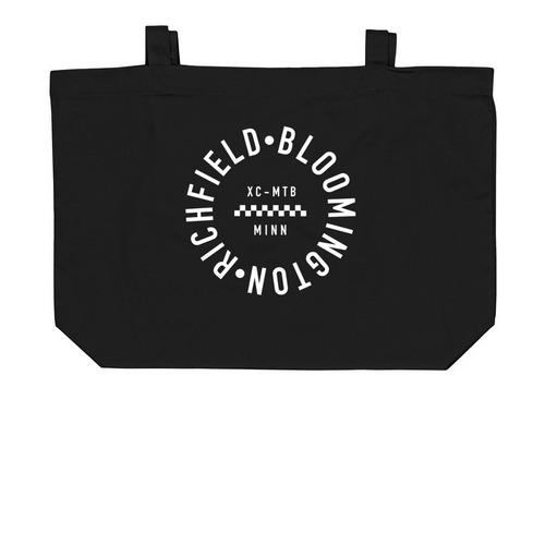 totes, a Black Large Organic Cotton Tote Bag