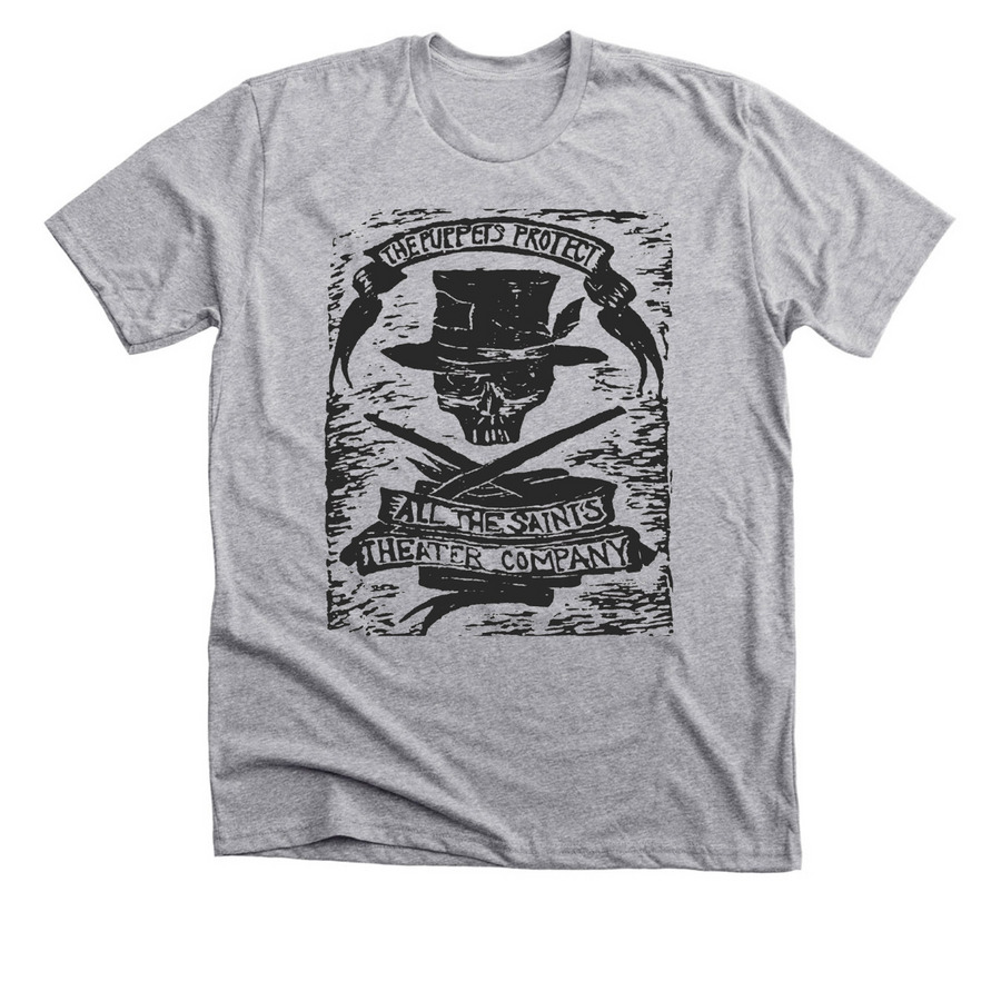 The Puppets Protect, a Athletic Heather Premium Unisex Tee