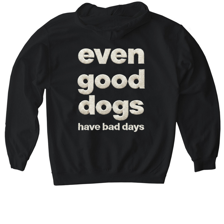 Even Good Dogs Have Bad Days Cancer Fund&nbsp;, a Black Gildan Softstyle Pullover Hoodie (back-view)