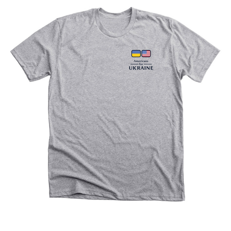 Americans for Ukraine T-Shirt, a Athletic Heather Premium Unisex Tee