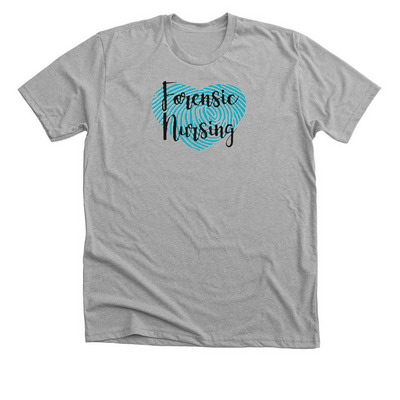 Forensic Nursing 2, a Athletic Heather Premium Unisex Tee