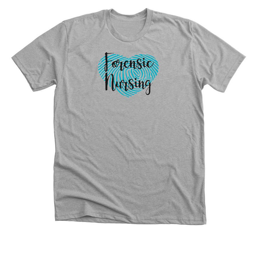 Forensic Nursing 2, a Athletic Heather Premium Unisex Tee