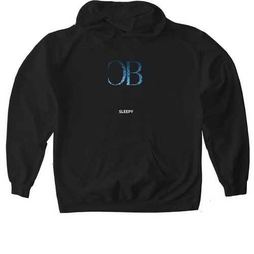 "SLEEPY", a Black Gildan Softstyle Pullover Hoodie