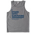 I Stand With Survivors, a Aluminum Grey Allmade Eco Triblend Tank