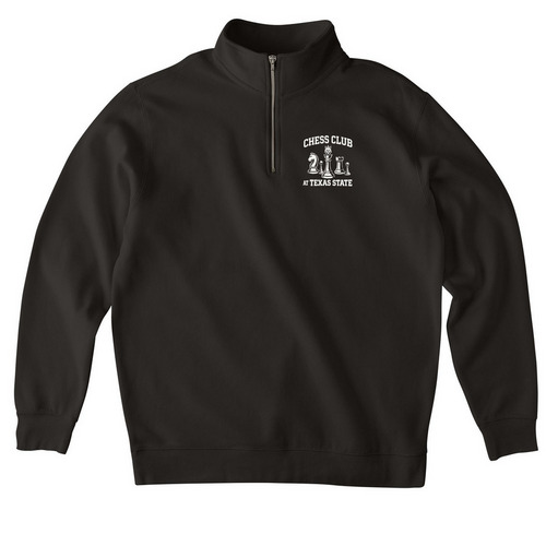 CC@TXST QZ's, a Black Midweight Quarter Zip Pullover