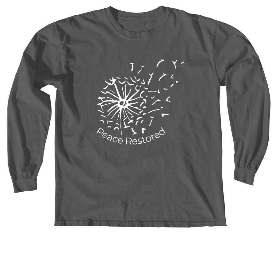 Peace Restored, a Pepper Comfort Colors Long Sleeve Tee