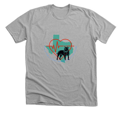 Help Us Give Homeless Pets a Second Chance!&nbsp;, a Athletic Heather Premium Unisex Tee