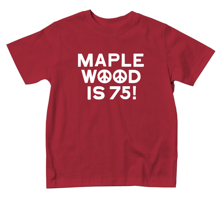 Maplewood is 75 ? Toddler Tee, a Red Toddler Tee