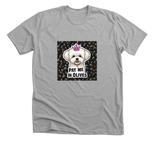 Pay Me in Olives, a Athletic Heather Premium Unisex Tee