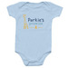 Parkie?s Promise, a Light Blue Infant Onesie