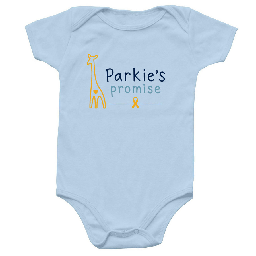 Parkie?s Promise, a Light Blue Infant Onesie