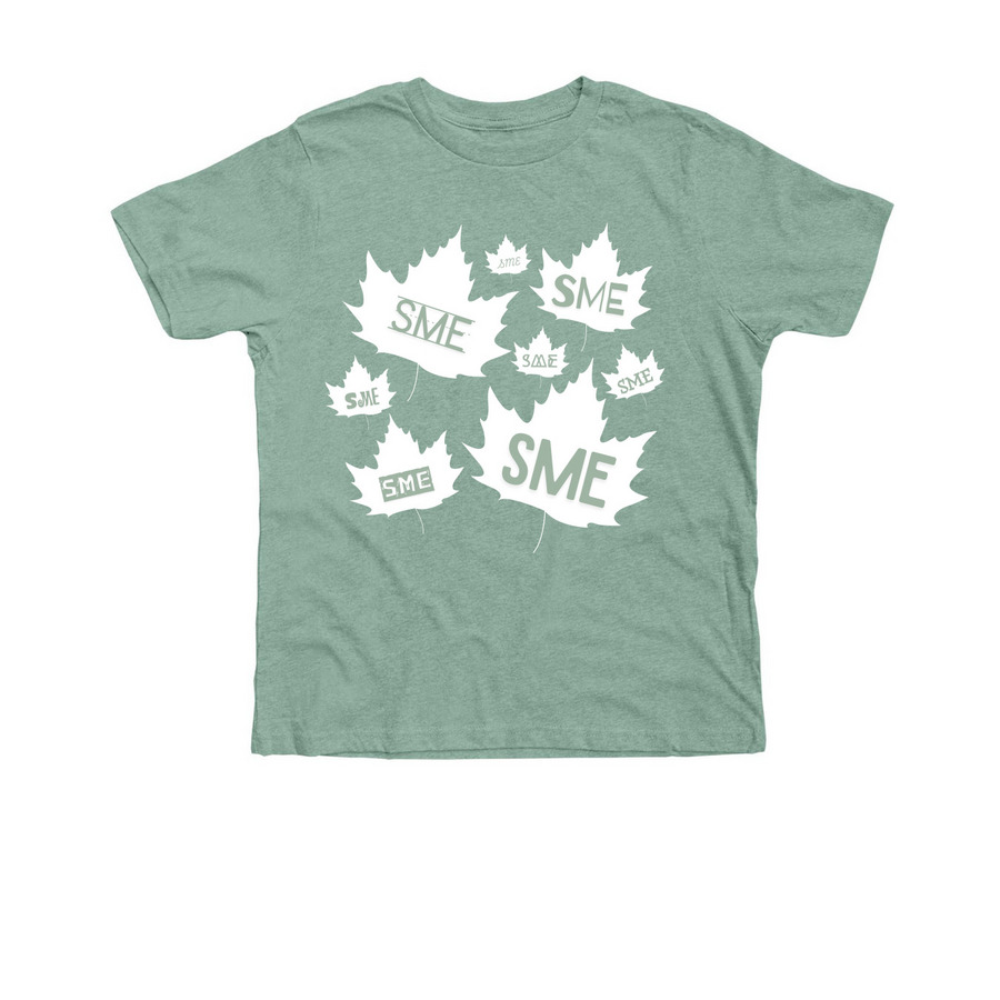 Light Sycamore Leaves, a Heather Dusty Blue Premium Youth Tee