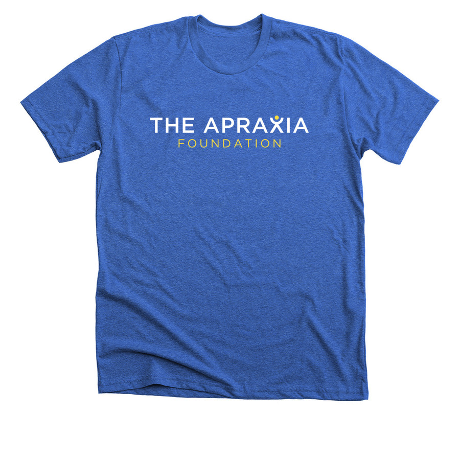 The Apraxia Foundation Shirts, a Heather True Royal Premium Unisex Tee