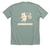 TAF "?"&nbsp;Bear!, a Heather Sage Premium Unisex Tee (back-view)