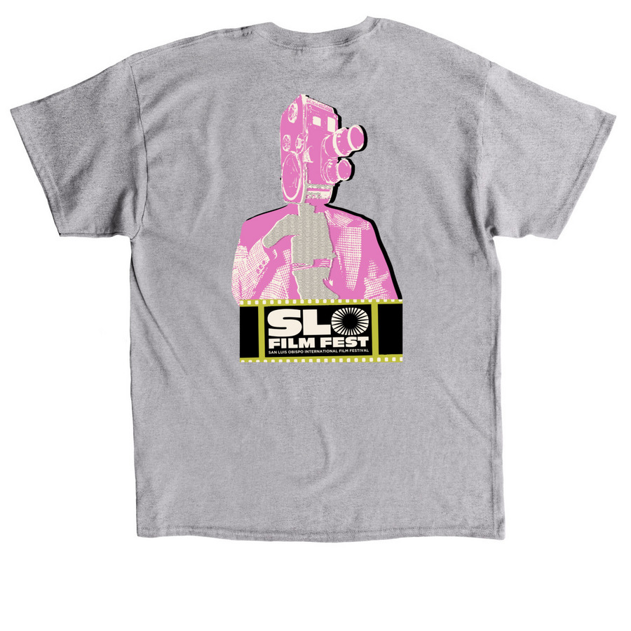 THE CAMERAMAN, a Sport Grey Classic Unisex Tee (back-view)