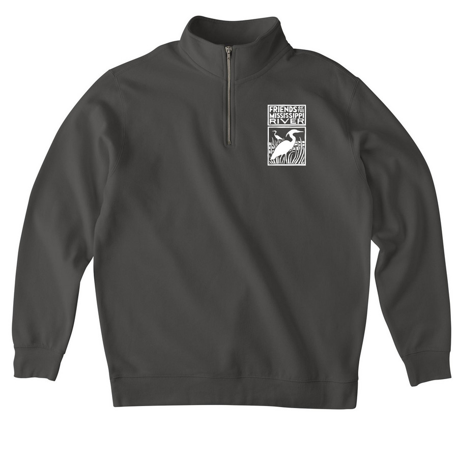 FMR Quarter Zip, a Asphalt Midweight Quarter Zip Pullover