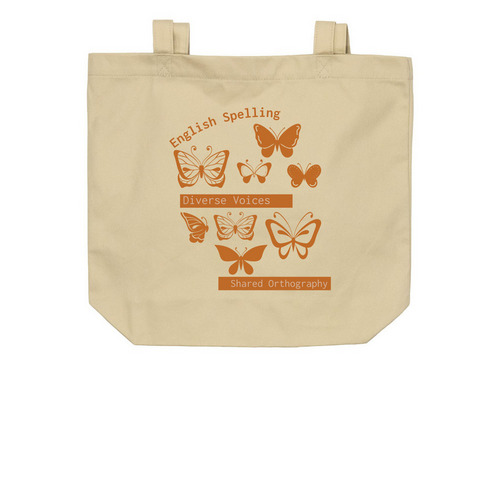 Diverse Voices; Shared Orthography Bag, a Oyster Organic Cotton Tote Bag