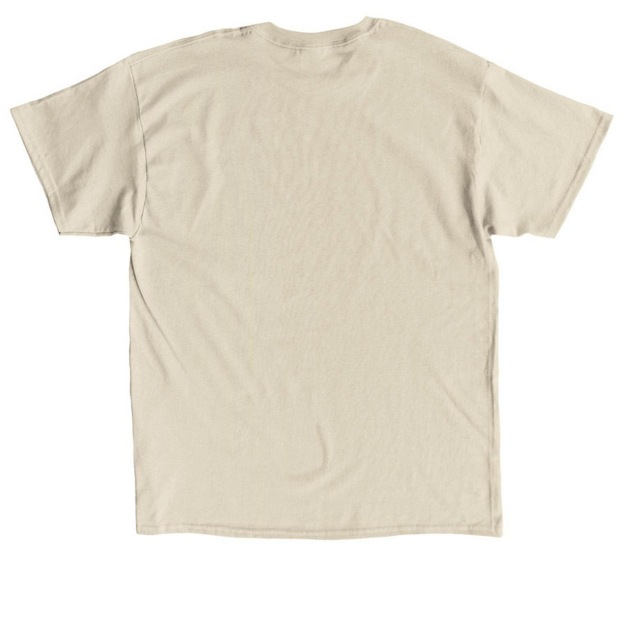 people over party, a Sand Classic Unisex Tee (back-view)