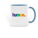 Human ? Mug, a Light Blue Two-Tone Ceramic Mug