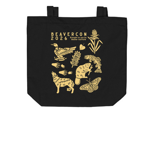 BeaverCON 2026 Tote - Black, a Black Organic Cotton Tote Bag