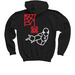 Kayden Design, a Black Youth Pullover Hoodie (back-view)