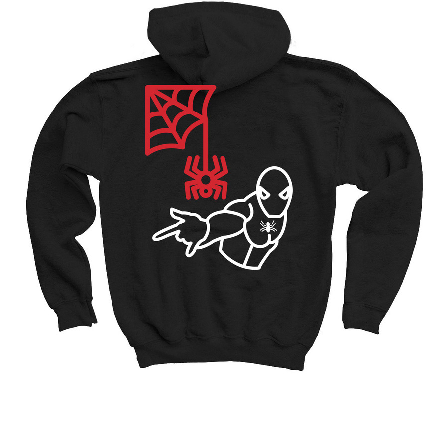 Kayden Design, a Black Youth Pullover Hoodie (back-view)