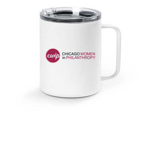 Chicago Women in Philanthropy&nbsp;(travel mug), a White Stainless Steel Travel Mug