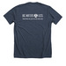 Conserving Today, Thriving Tomorrow, a Heather Midnight Navy Premium Unisex Tee (back-view)