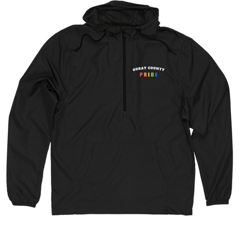 OC Pride Windbreaker, a Black Quarter-Zip Windbreaker