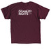 Not All Disabilities Are Visible, a Maroon Classic Unisex Tee (back-view)