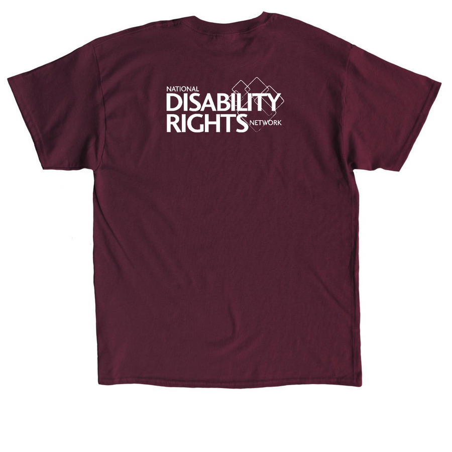 Not All Disabilities Are Visible, a Maroon Classic Unisex Tee (back-view)