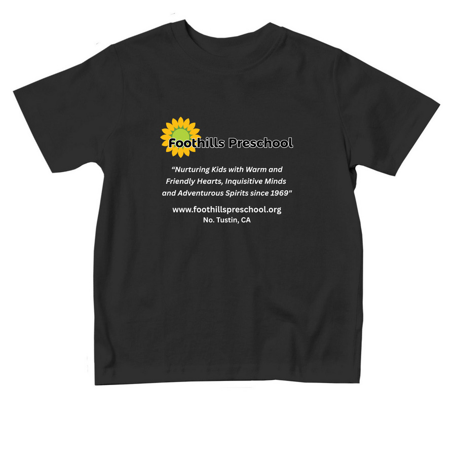 Foothills Preschool T-Shirts!, a Black Toddler Tee