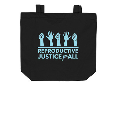Fund abortion, fund freedom, a Black Organic Cotton Tote Bag